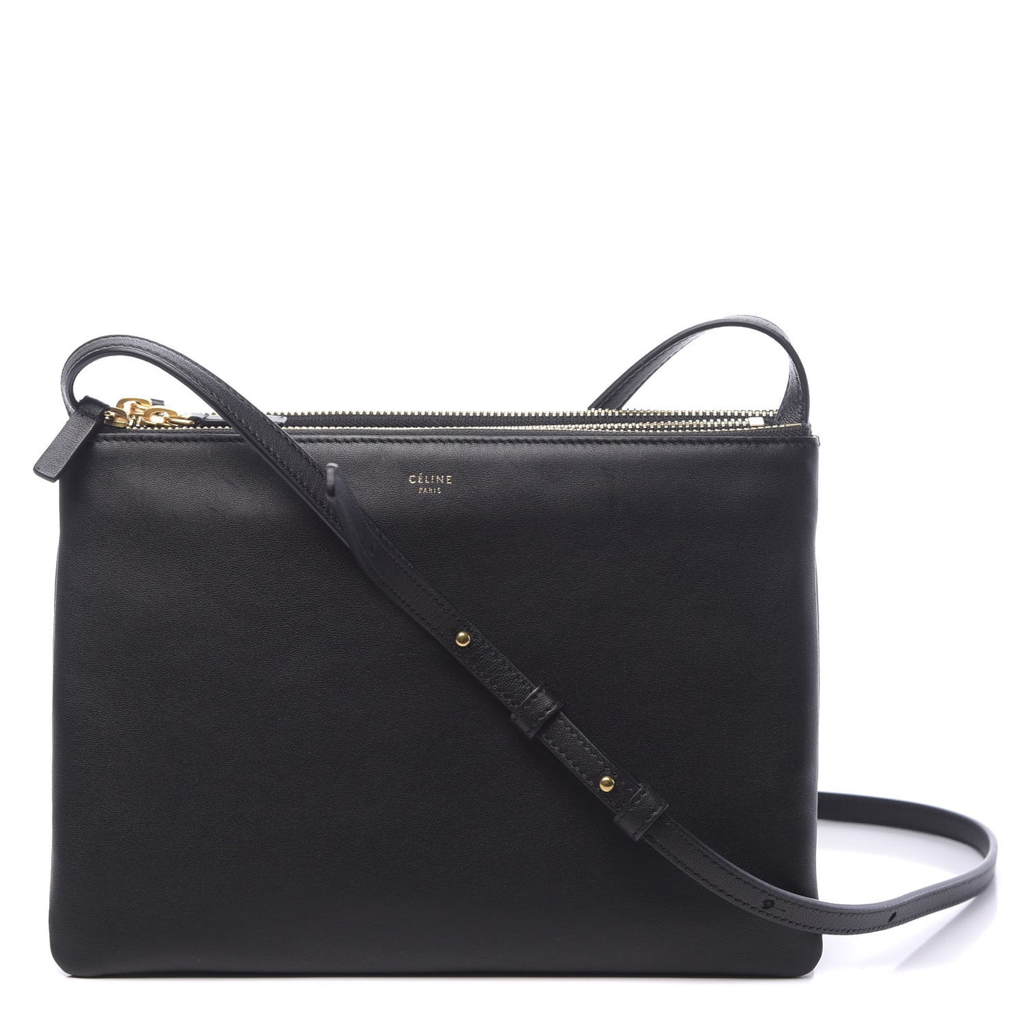 Lambskin Large Trio Crossbody Bag Black