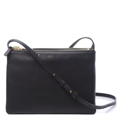 Celine Lambskin Large Trio Crossbody Bag Black 1 of 12