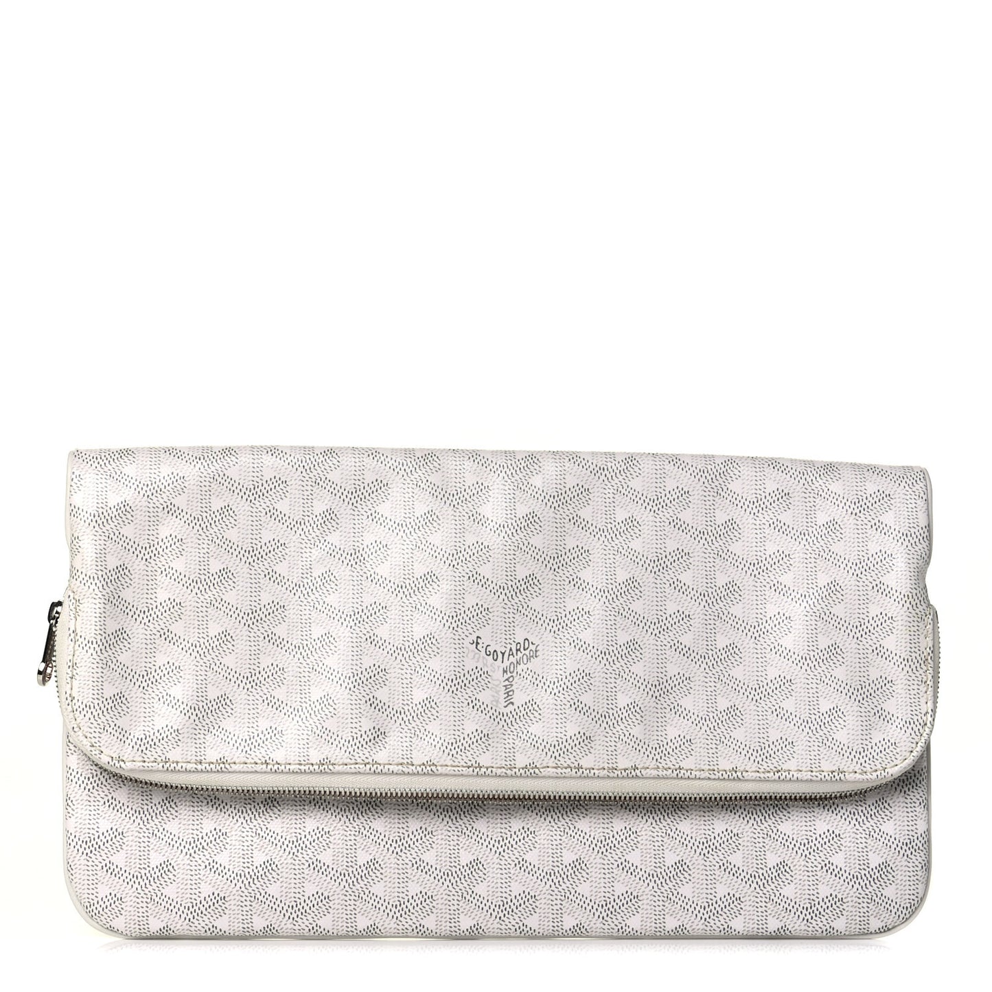Goyardine Sainte Marie Soft Clutch White