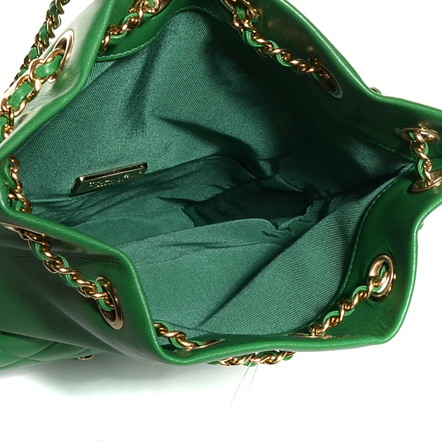 Lambskin Quilted Small In Seoul Backpack Green