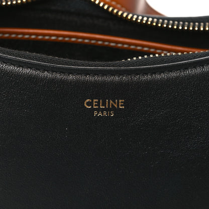 Celine Smooth Calfskin Medium Strap Ava Shoulder Bag Black Tan 6 of 8
