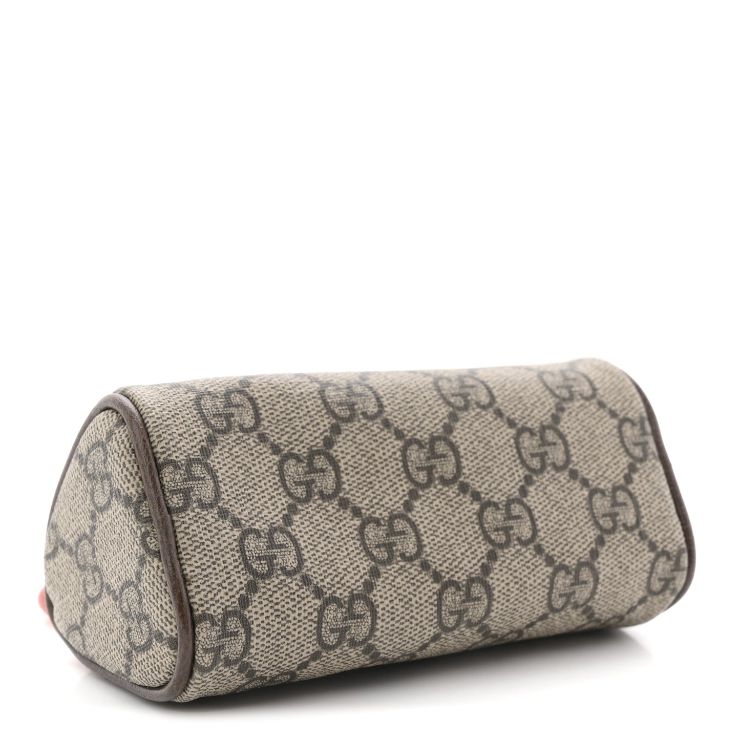 GG Supreme Monogram Strawberry Retro Interlocking G Barrel Coin Purse Beige Ebony