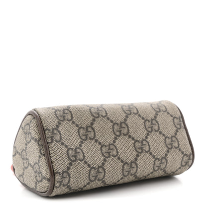 Gucci GG Supreme Monogram Strawberry Retro Interlocking G Barrel Coin Purse Beige Ebony 4 of 8