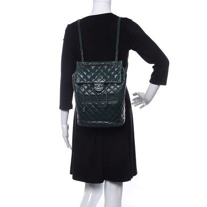 Chanel Calfskin Quilted Large Salzburg Mountain Backpack Dark Green 2 of 13
