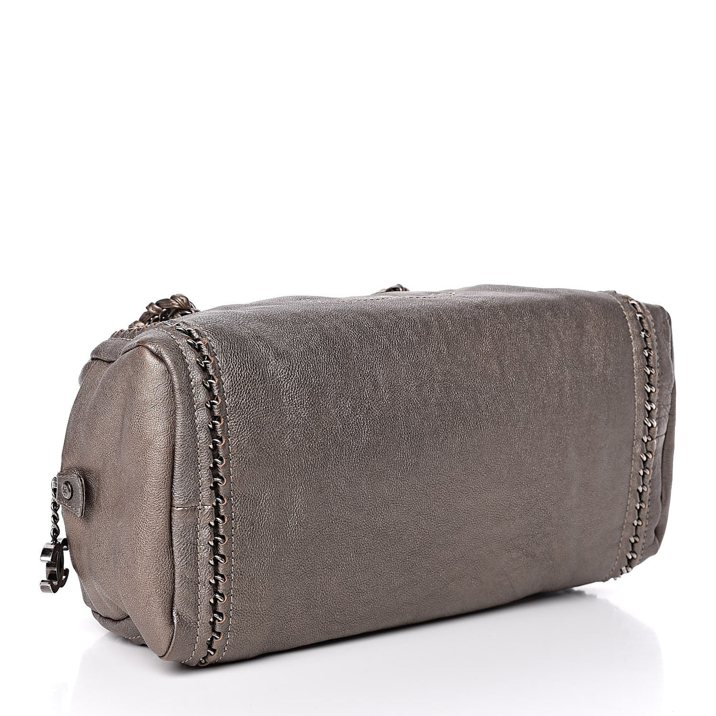 Smooth Calfskin Medium Luxe Ligne Bowler Pewter