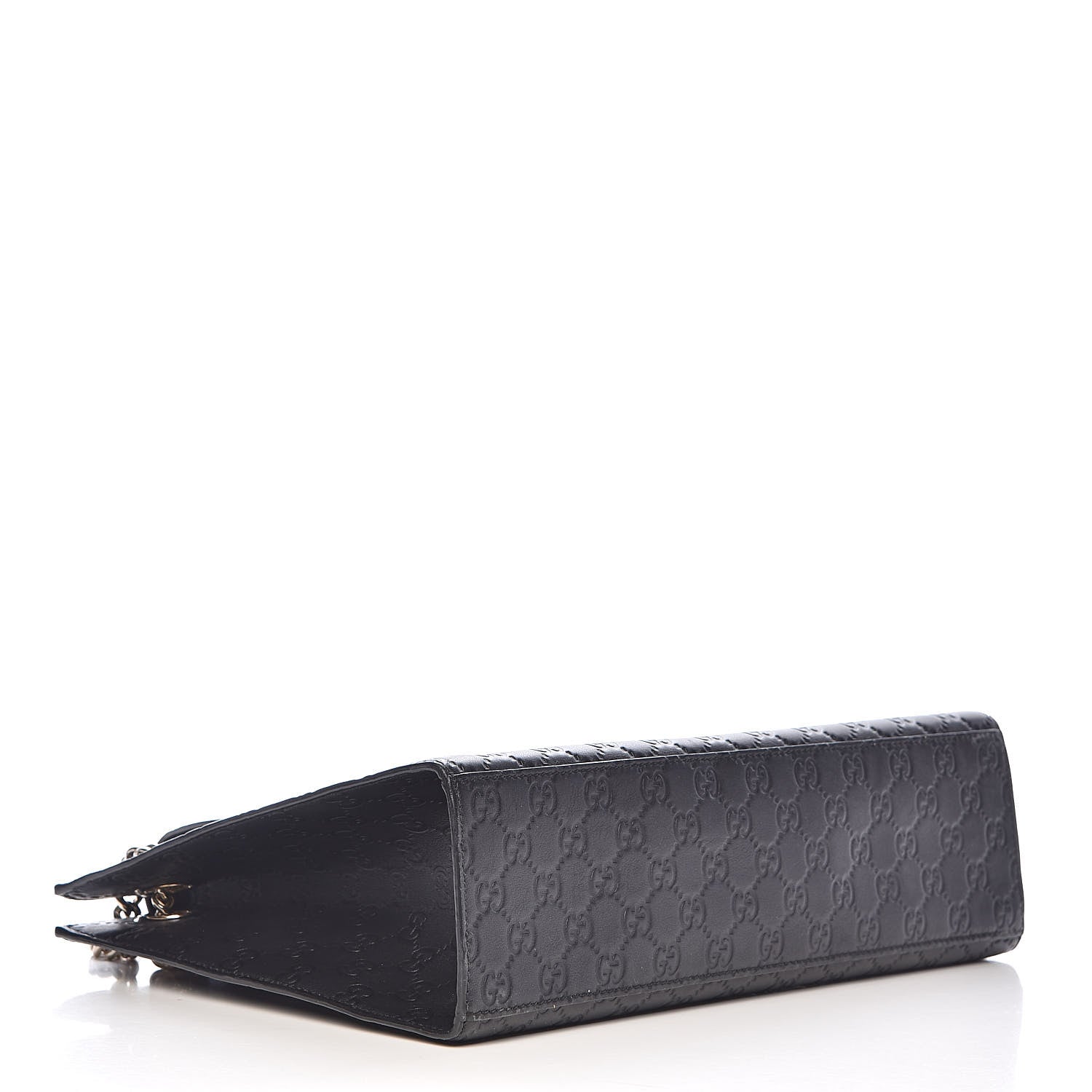 Gucci Guccissima Large Emily Chain Shoulder Bag Black 4 of 14