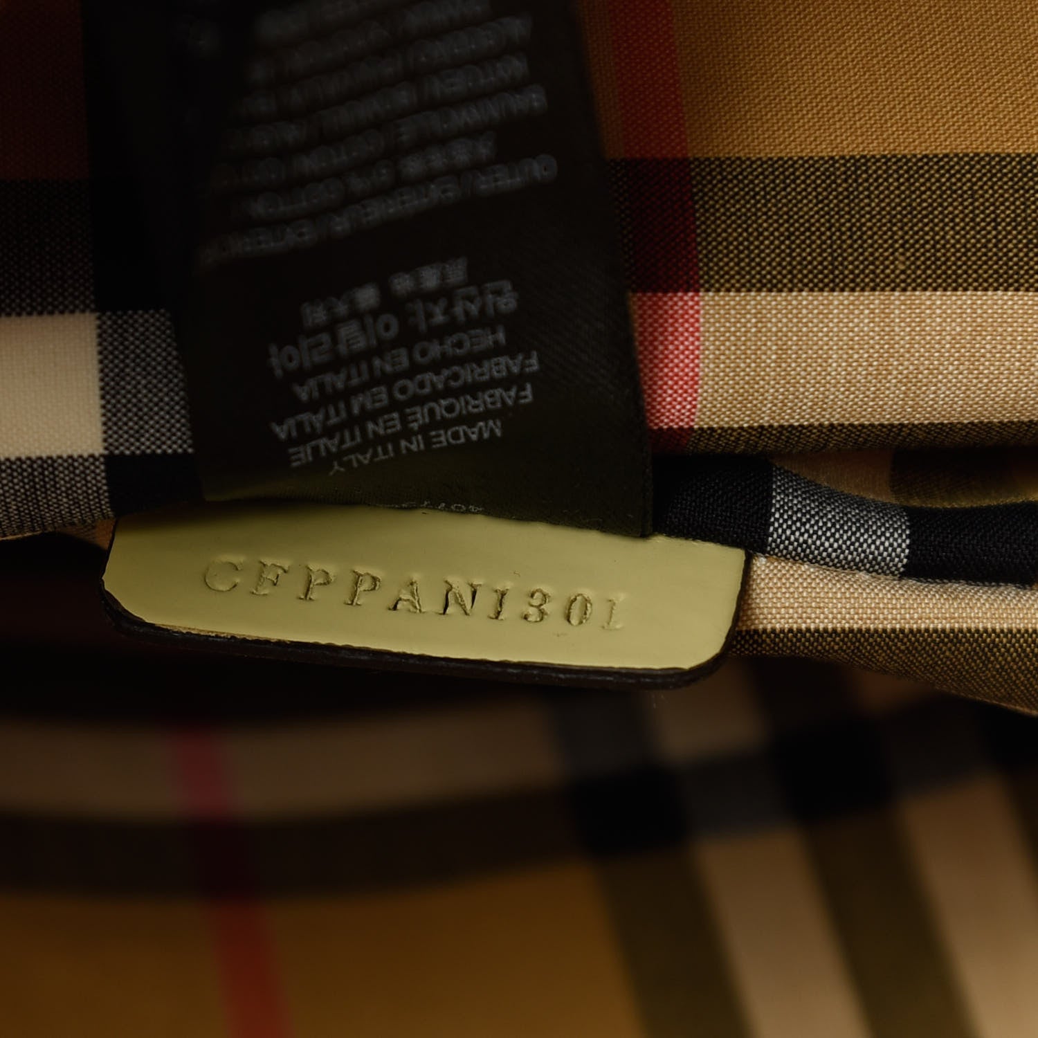 Burberry Coated Canvas Vintage Check Shopper Tote Antique Yellow 9 of 10