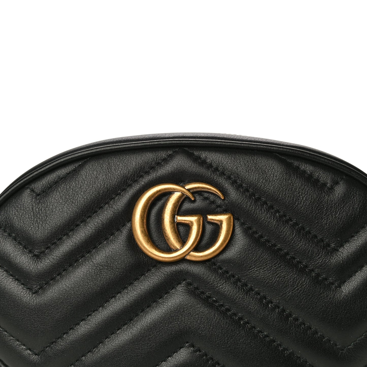 Calfskin Matelasse GG Marmont Belt Bag 75 30 Black