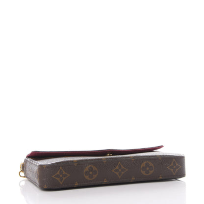 Louis Vuitton Monogram Pochette Felicie Chain Wallet Fuchsia 3 of 10