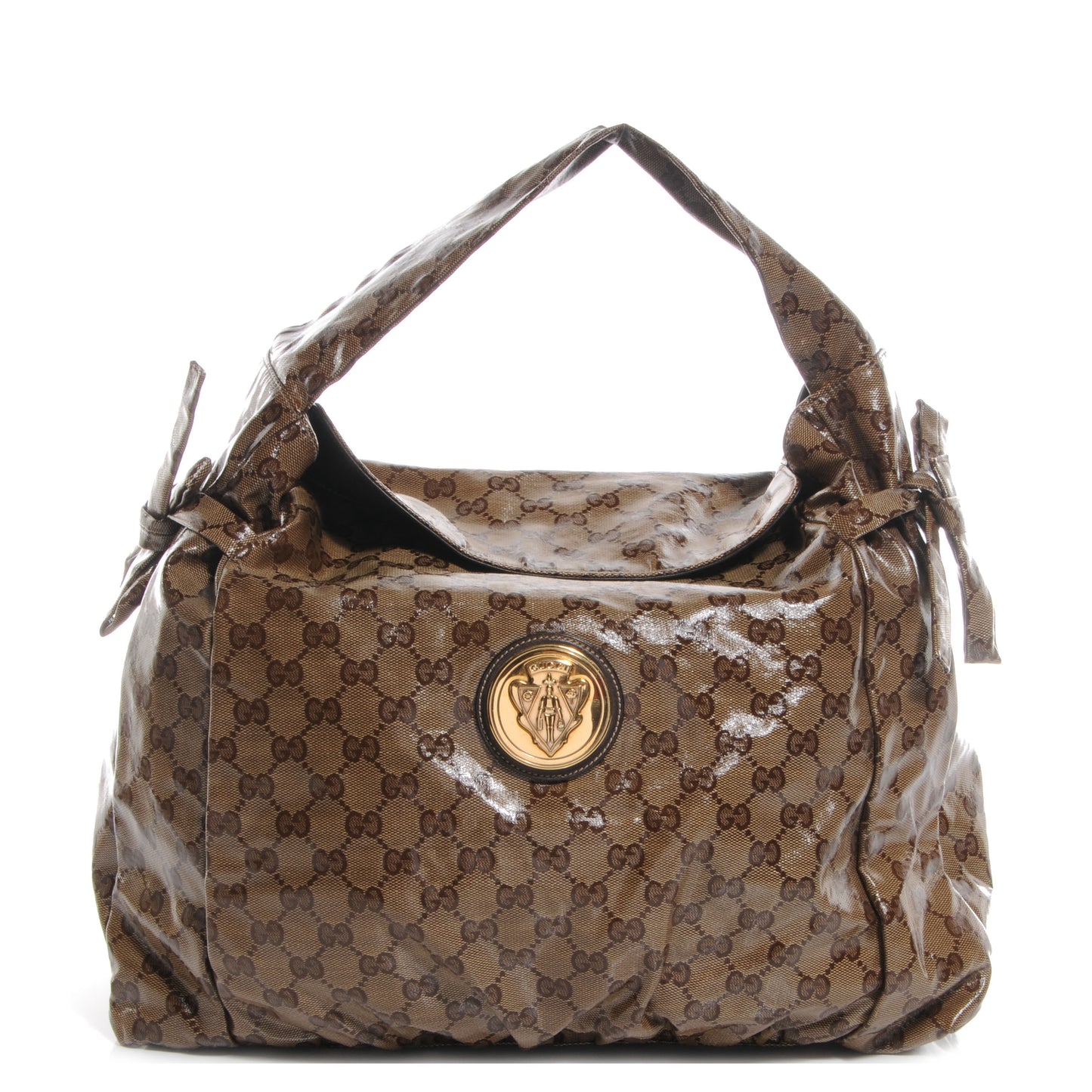 Crystal GG Medium Hysteria Tote Brown