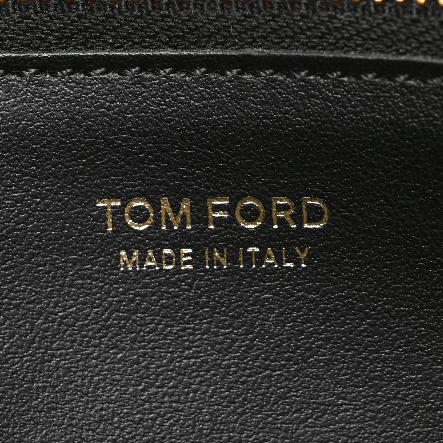 Calfskin Lizard Embossed TF Zip Around Wallet Black