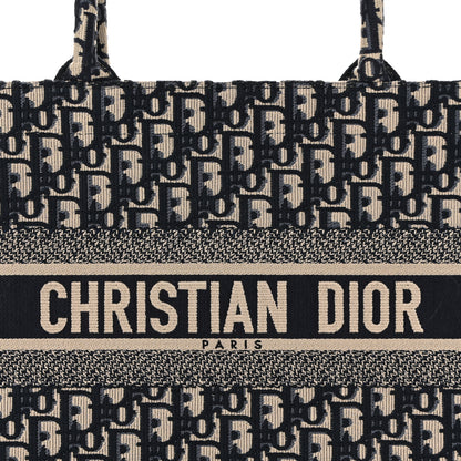 Christian Dior Oblique Medium Book Tote Blue Multicolor 8 of 12