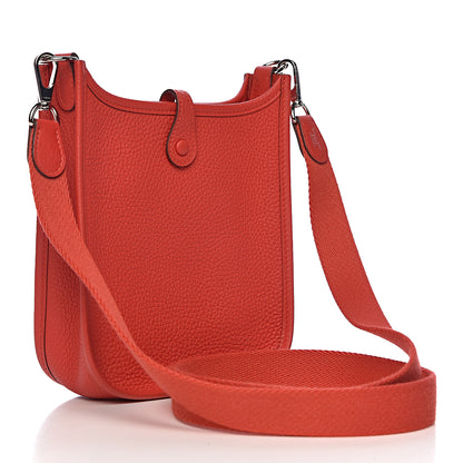 Hermes Taurillon Clemence Evelyne TPM Rouge Tomate 3 of 12