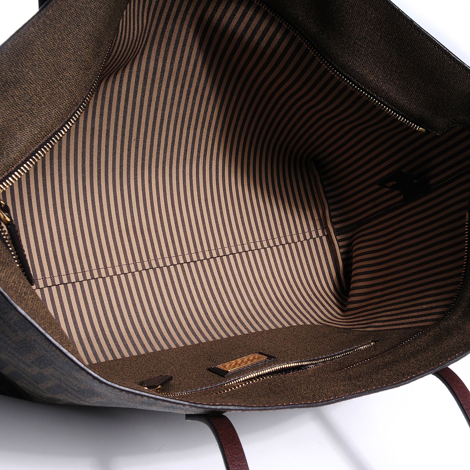 Fendi Zucca Spalmati Medium Roll Tote Tobacco Moro 5 of 10