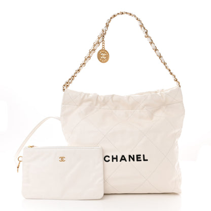 Chanel Calfskin Quilted Small Chanel 22 White 3 of 11