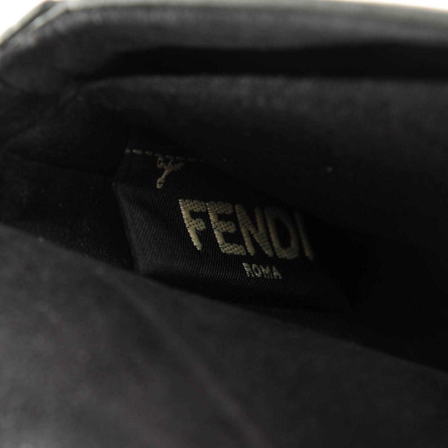 Calfskin Mink Fur Micro Double Baguette Black