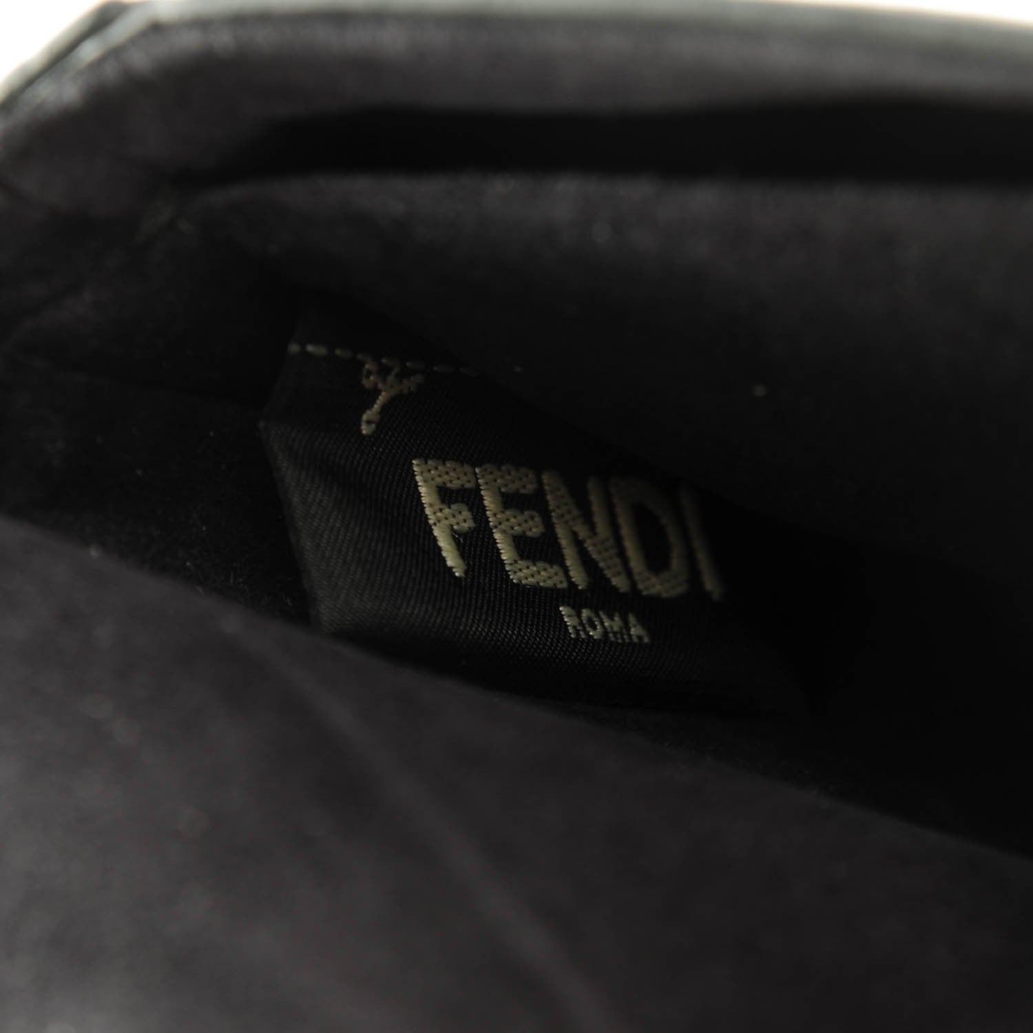 Fendi Calfskin Mink Fur Micro Double Baguette Black 6 of 7