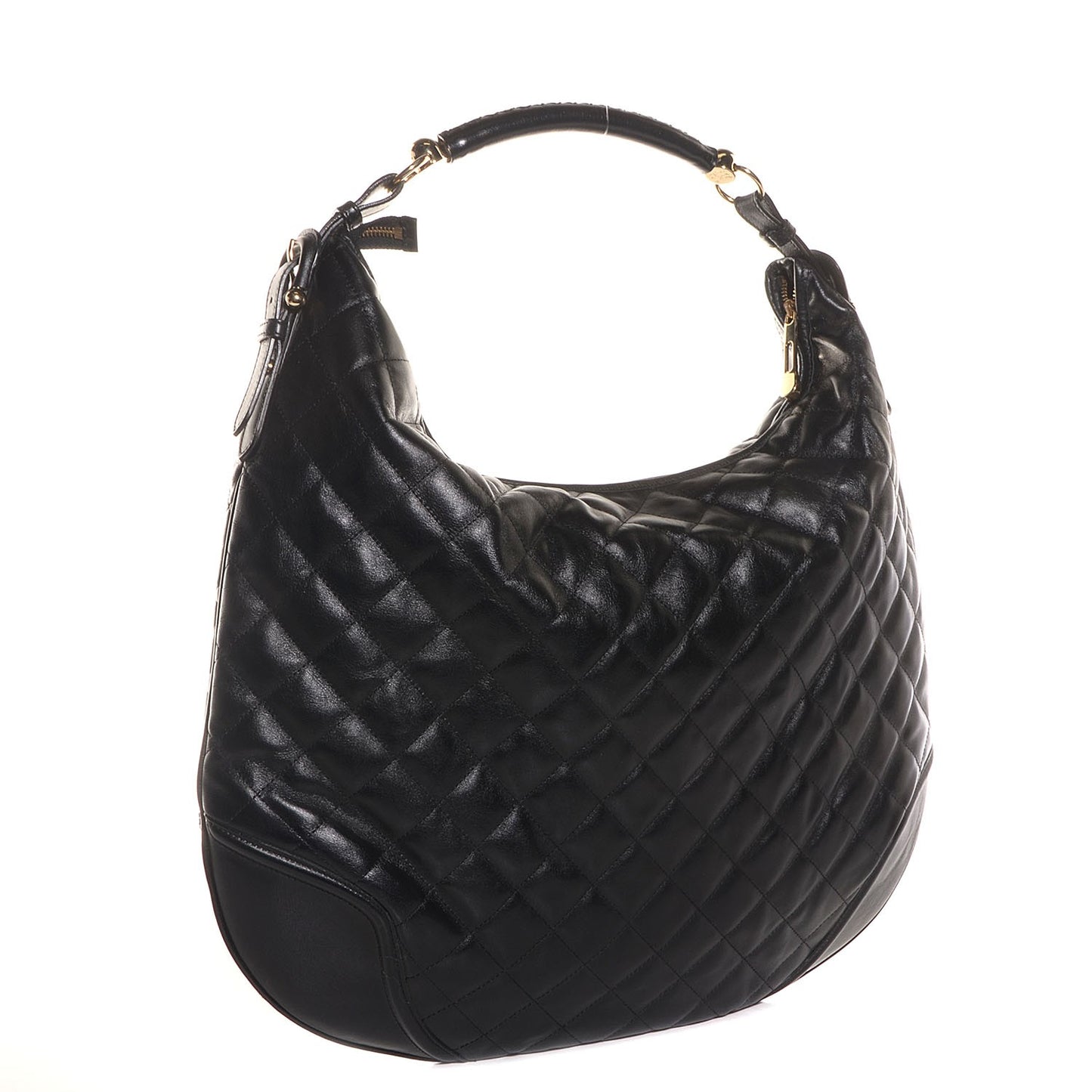 Calfskin Quilted Hoxton Hobo Black