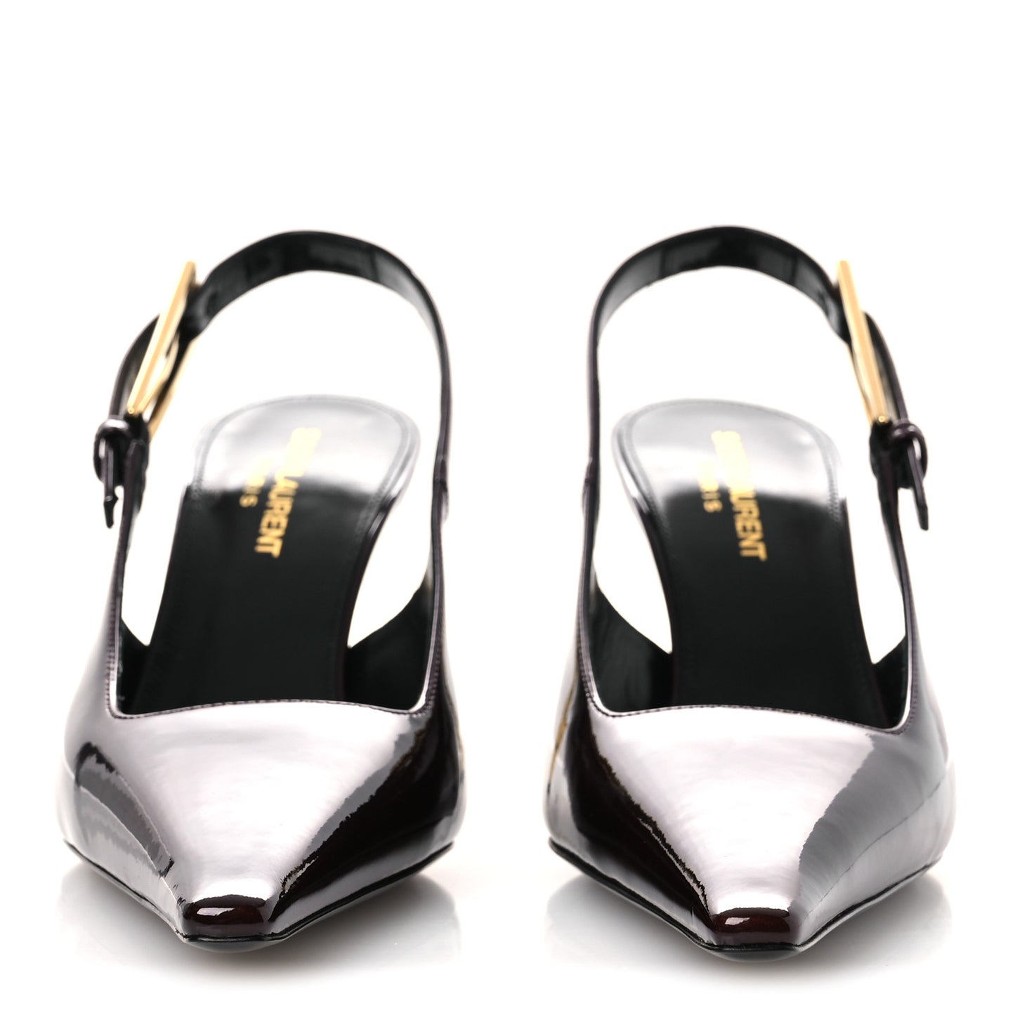Vernice Gloss Lee 75 Slingback Pumps 38.5 Marron Glacé