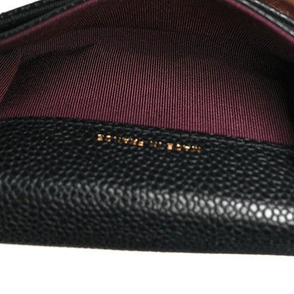 Chanel Caviar Quilted Flap Card Holder Wallet Black 5 of 8