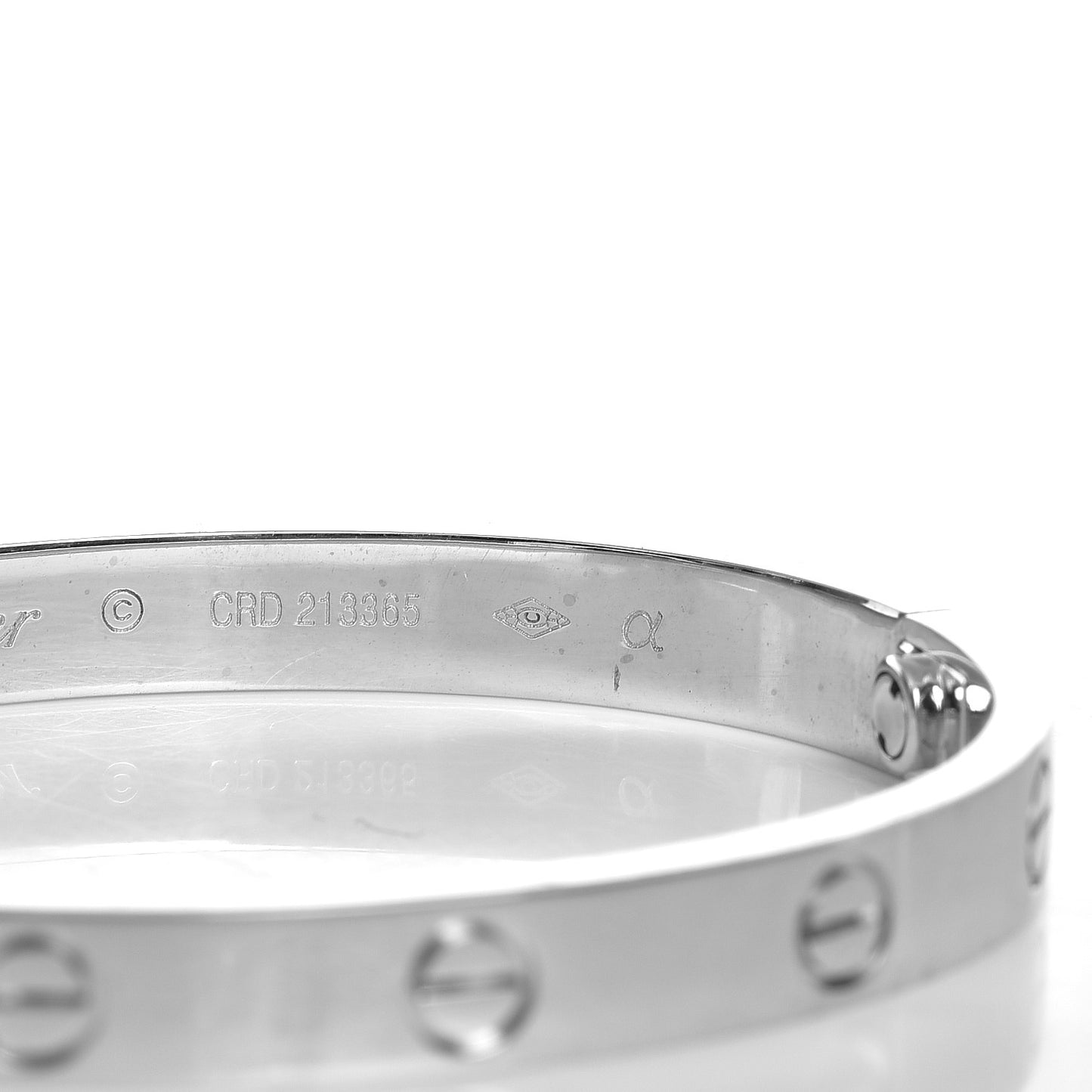 18K White Gold LOVE Bracelet 15