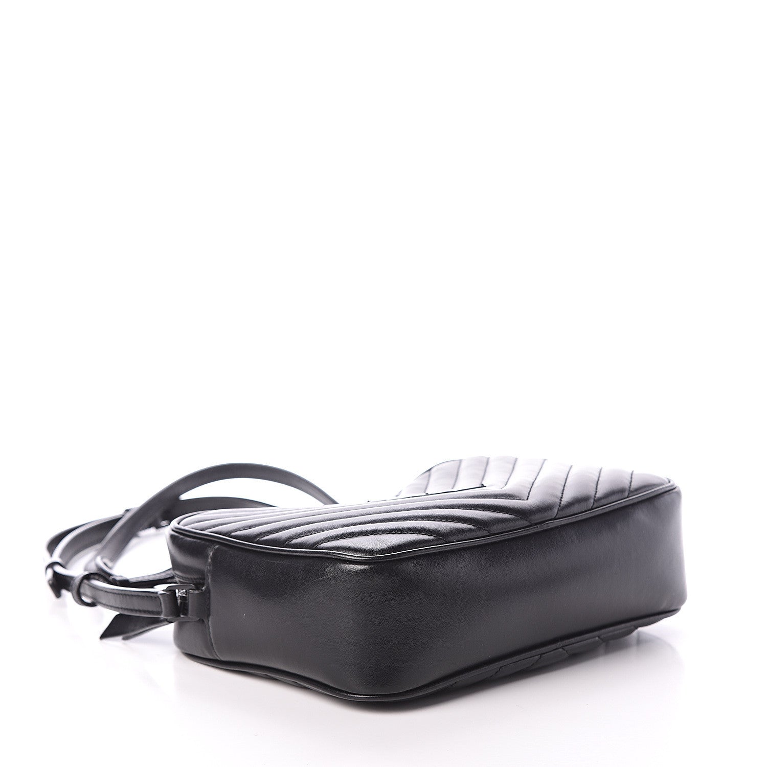 Saint Laurent Calfskin Matelasse Monogram Lou Camera Bag Black 3 of 8