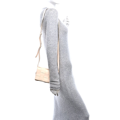 Bottega Veneta Lambskin Maxi Intrecciato Small Cassette Crossbody Bag Macaroon 2 of 11