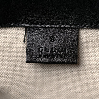 Gucci Calfskin GG Tennis Embossed Double Buckle Backpack Black 6 of 9