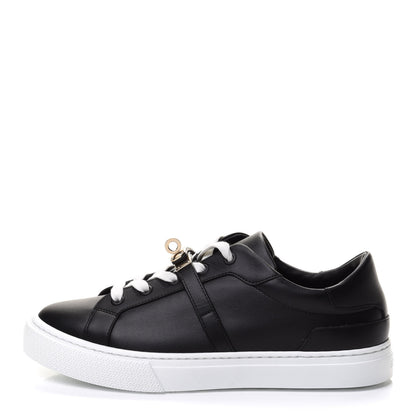 Hermes Calfskin Day Sneakers 37 Black 1 of 13