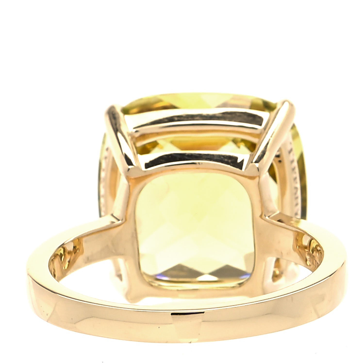 Tiffany 18K Yellow Gold Citrine Sparklers Cocktail Ring 54 7 3 of 5