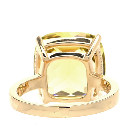 Tiffany 18K Yellow Gold Citrine Sparklers Cocktail Ring 54 7 3 of 5