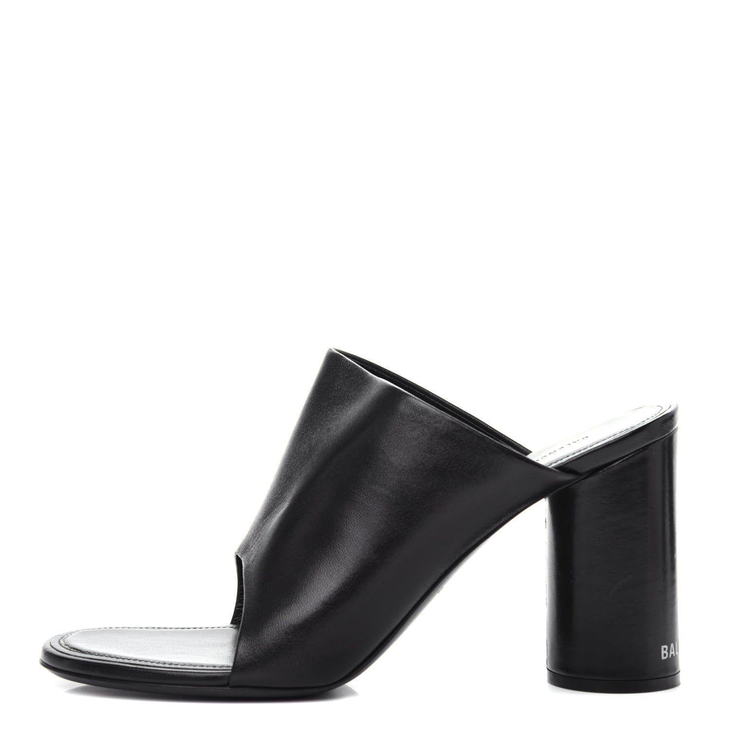 Balenciaga Shiny Sheepskin Oval 90mm Sandals 38.5 Black 1 of 11