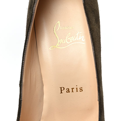 Christian Louboutin Suede Palais Royal Trepointe 140 Pumps 38 Bronze 7 of 7