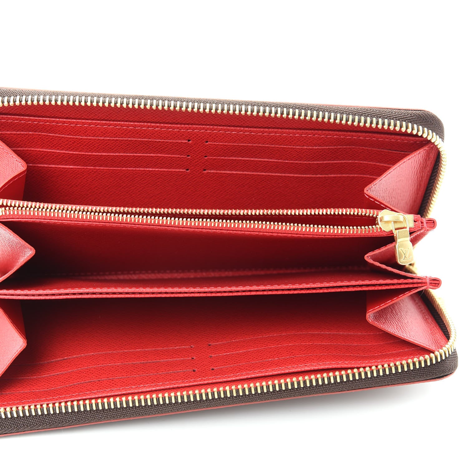 Louis Vuitton Damier Ebene Studded Zippy Wallet Cherry 5 of 7