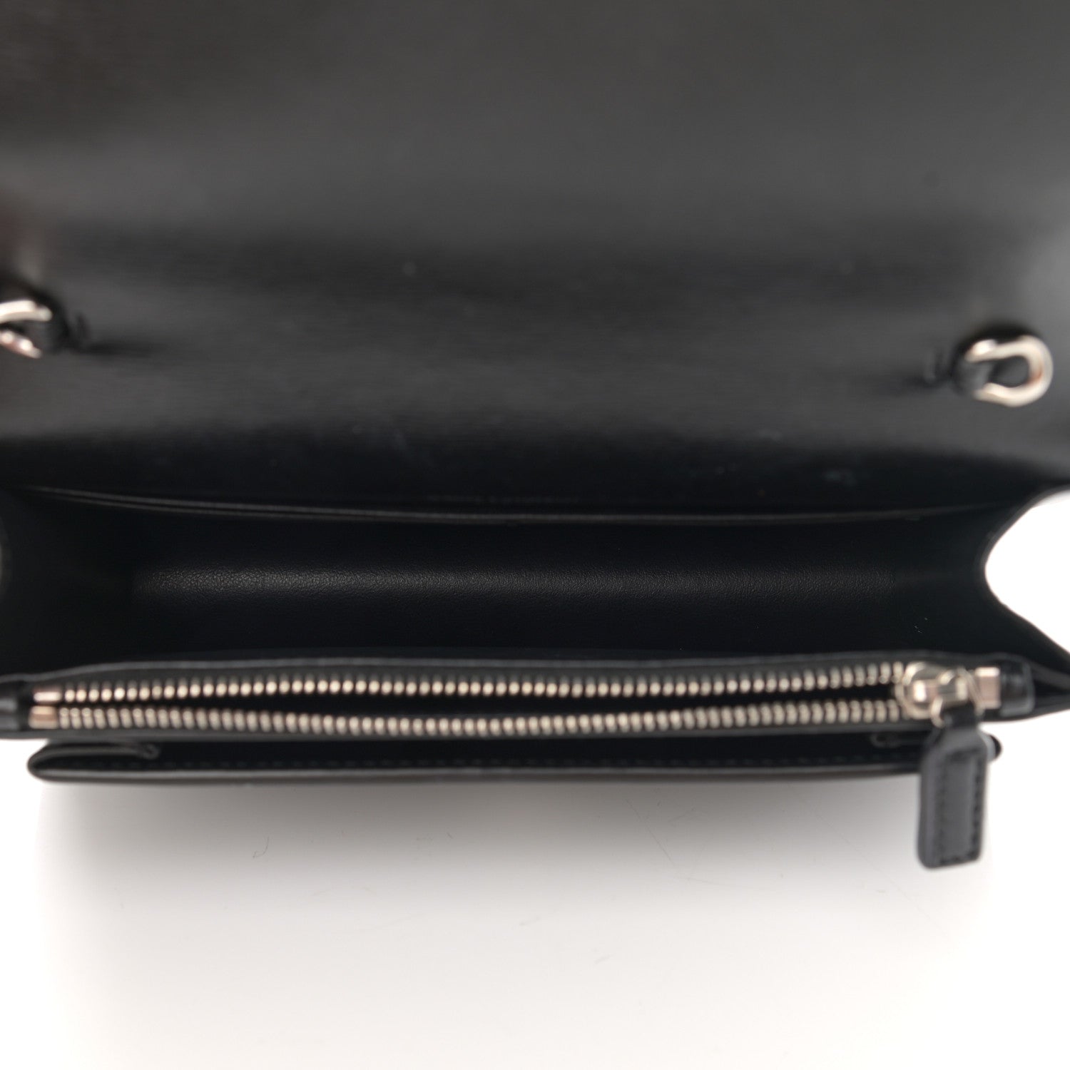 Saint Laurent Calfskin Monogram Sunset Chain Wallet Black 5 of 13