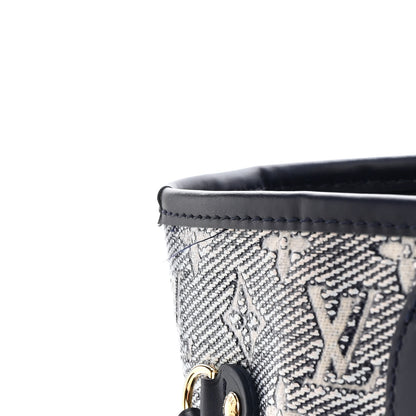 Louis Vuitton Monoglam Neverfull MM Blue 14 of 15