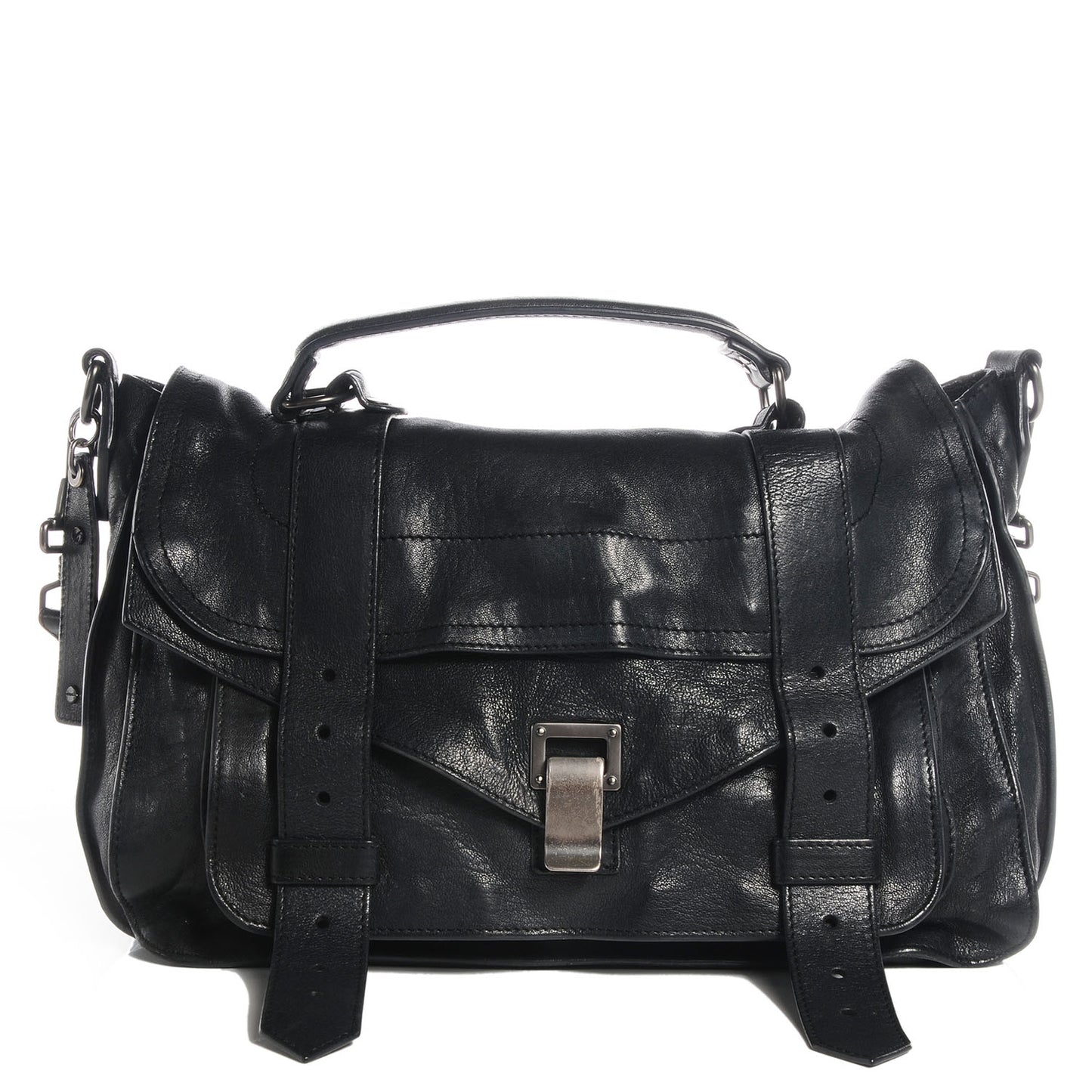 Lambskin PS1 Medium Satchel Black