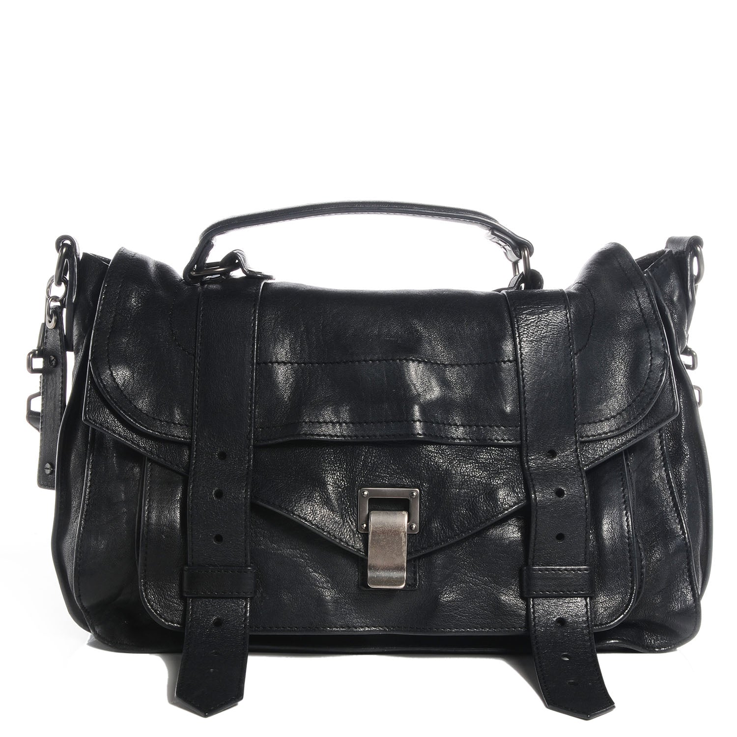Proenza Schouler Lambskin PS1 Medium Satchel Black 1 of 14