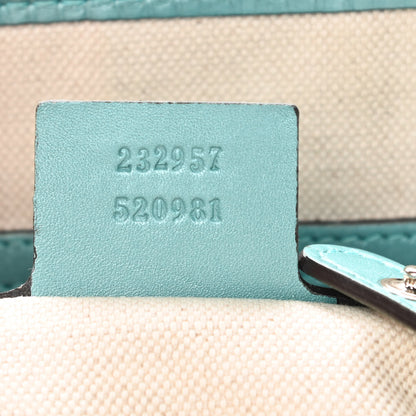 Gucci Metallic Guccissima Medium GG Twins Tote Teal 7 of 13