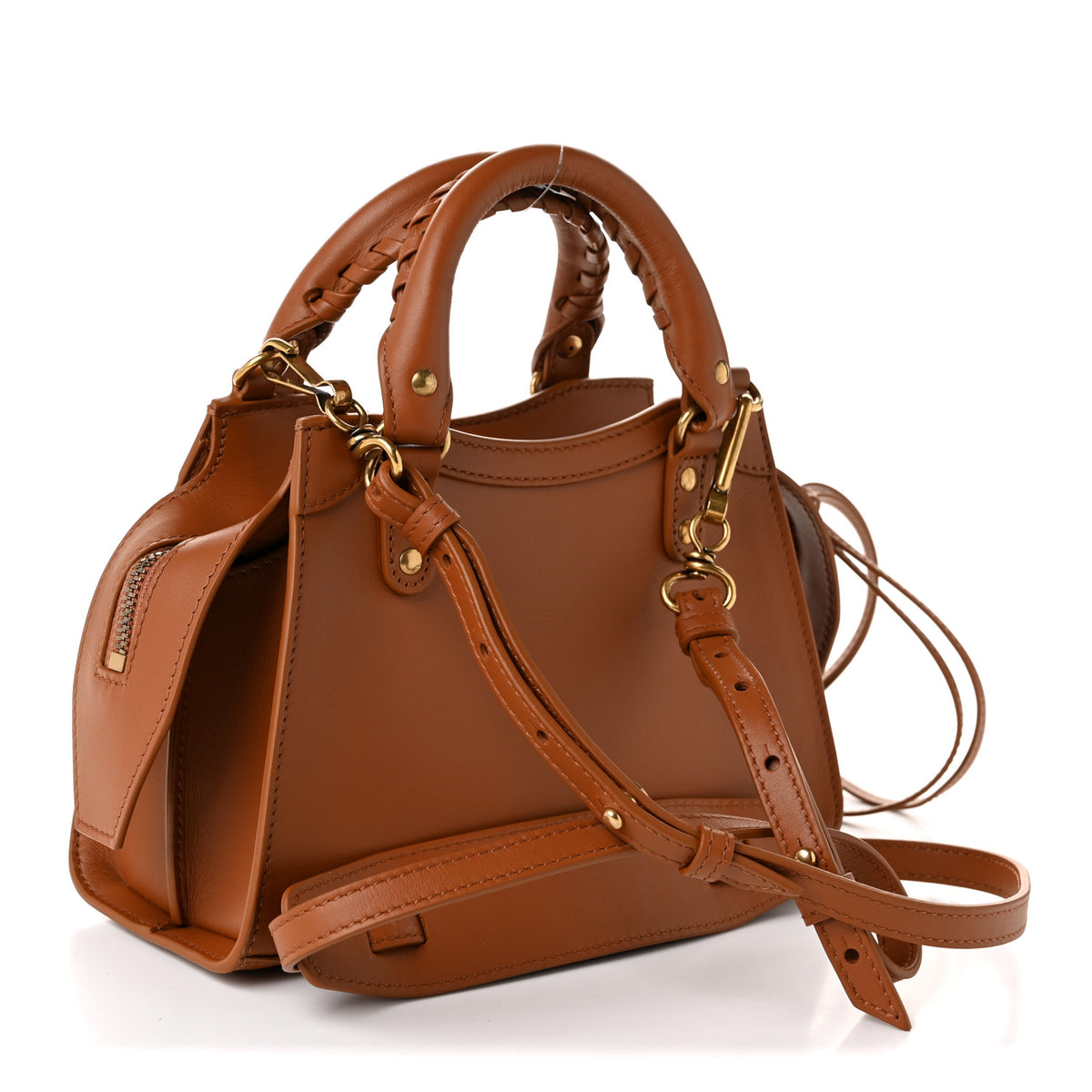 Smooth Calfskin Neo Classic Gold Hardware Mini City Camel