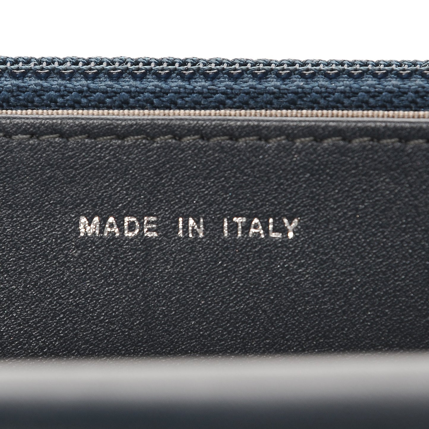 Patent Quilted Brilliant Wallet On Chain WOC Dark Blue