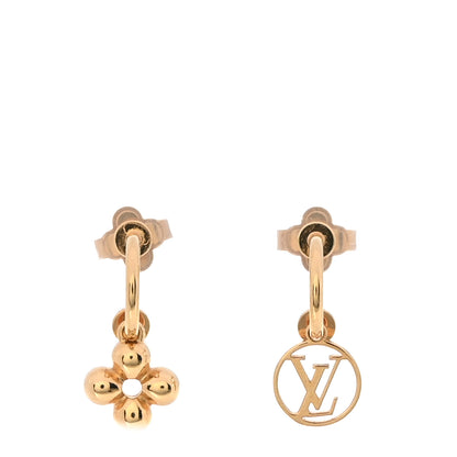 Louis Vuitton Brass Blooming Earrings Gold 1 of 5