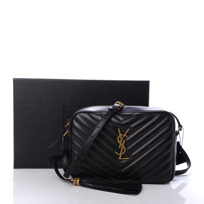 Saint Laurent Calfskin Matelasse Monogram Lou Camera Bag Black 9 of 9