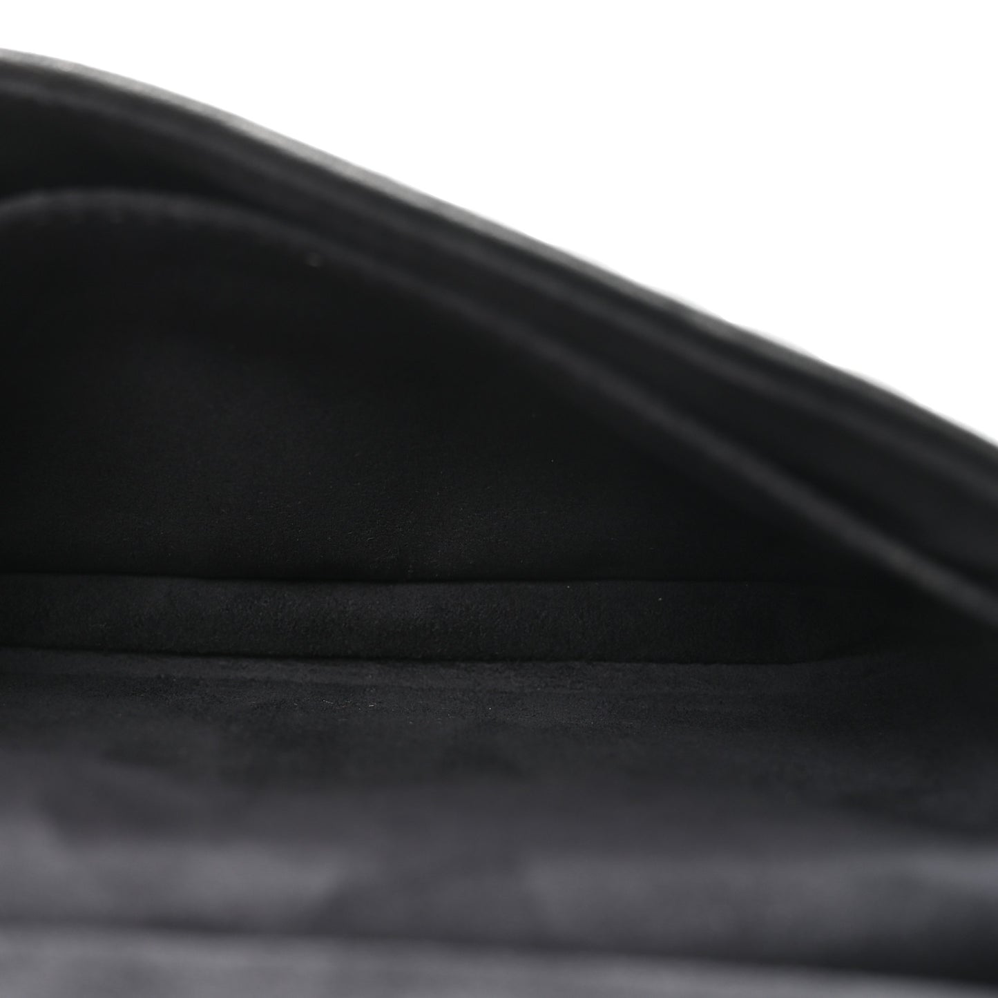 Shiny Nappa Trapuntata Micro Double Baguette Black
