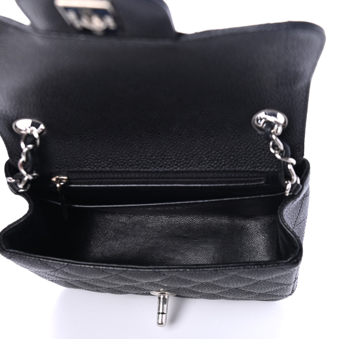 Caviar Quilted Mini Square Flap Black