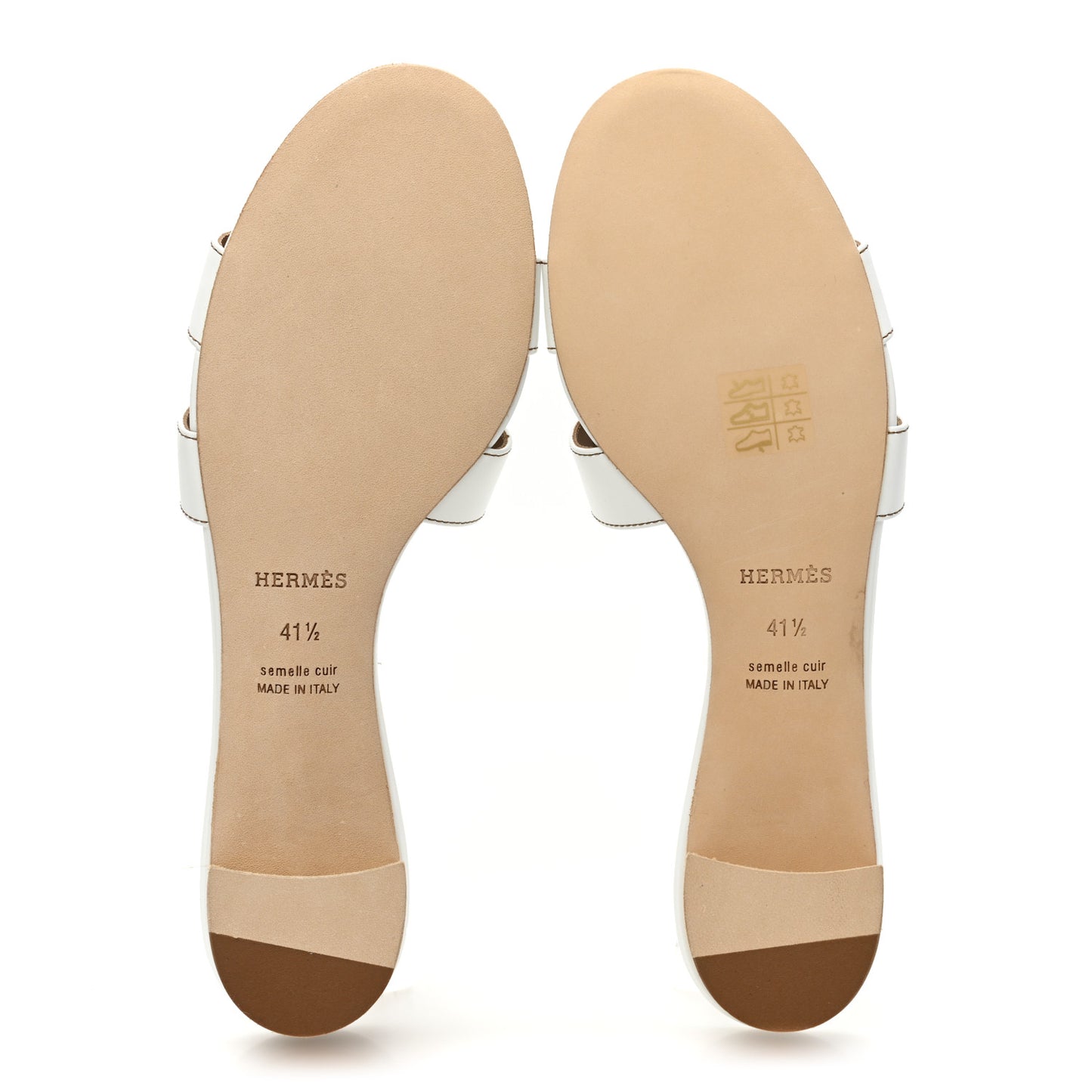 Calfskin Oasis Sandals 41.5 White