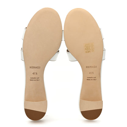 Hermes Calfskin Oasis Sandals 41.5 White 5 of 9