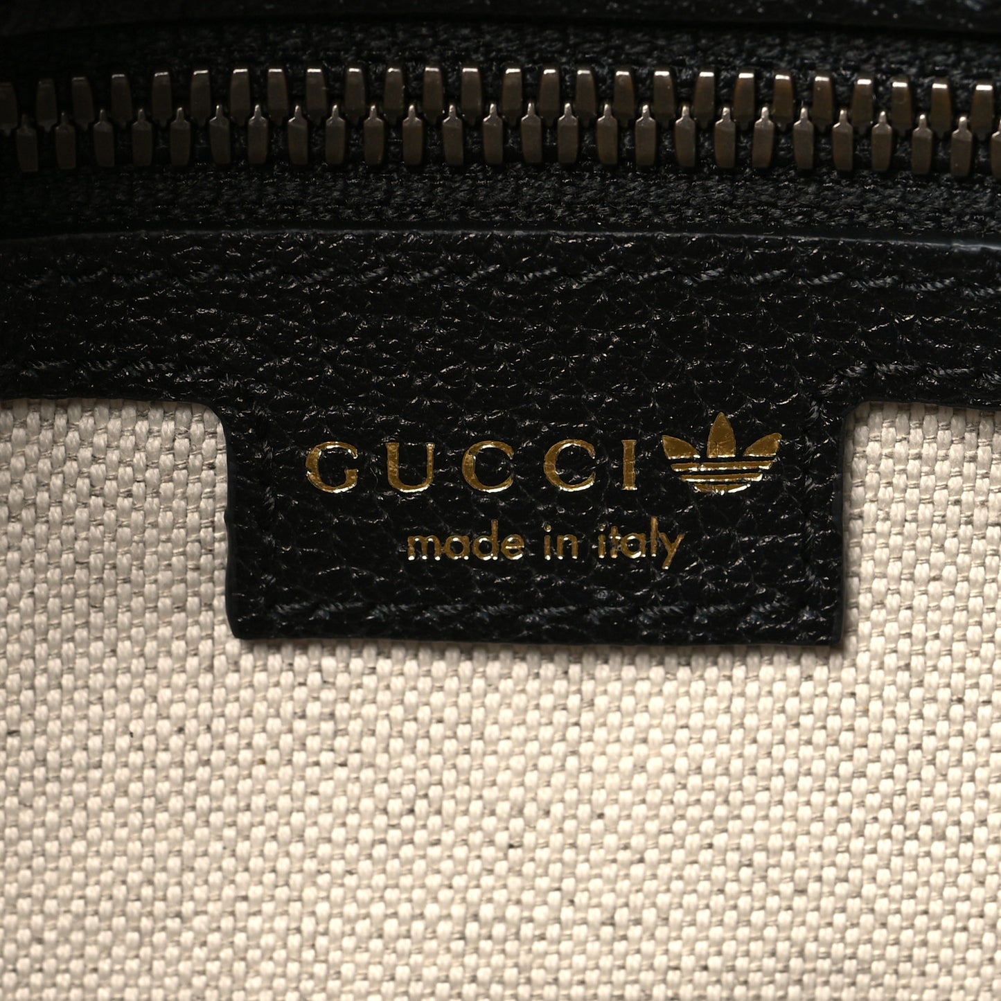 X ADIDAS Crystal Vintage Monogram Textured Dollar Calfskin Web Trefoil Logo Small Messenger Bag Bright Splash Off White Black