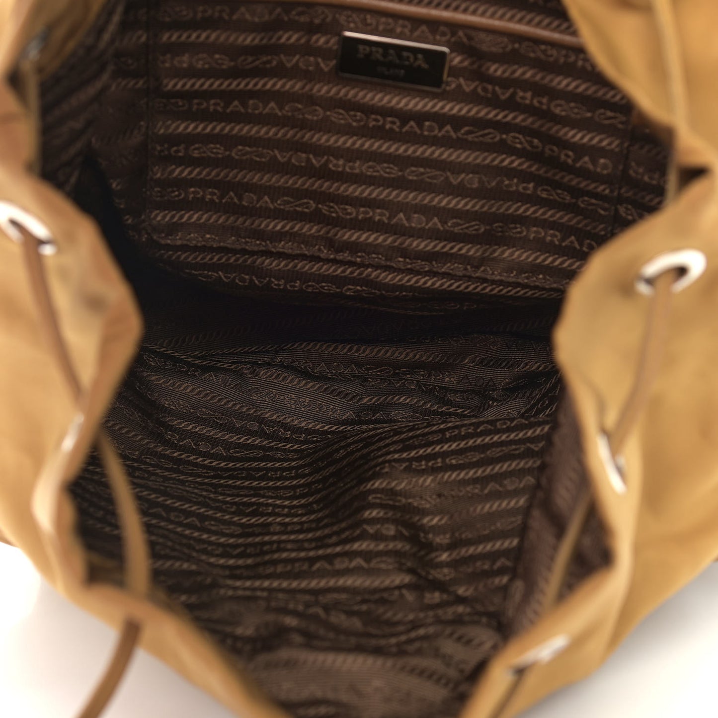 Vela Nylon Saffiano Backpack Tobacco