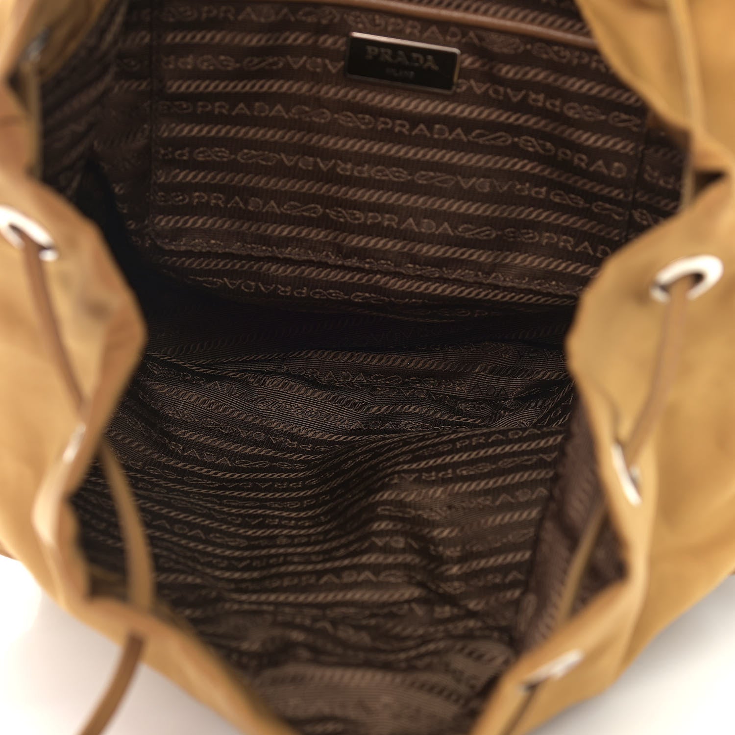 Prada Vela Nylon Saffiano Backpack Tobacco 5 of 11
